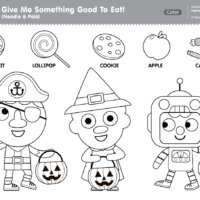 Give Me Something Good To Eat (Noodle & Pals Version) Coloring Page